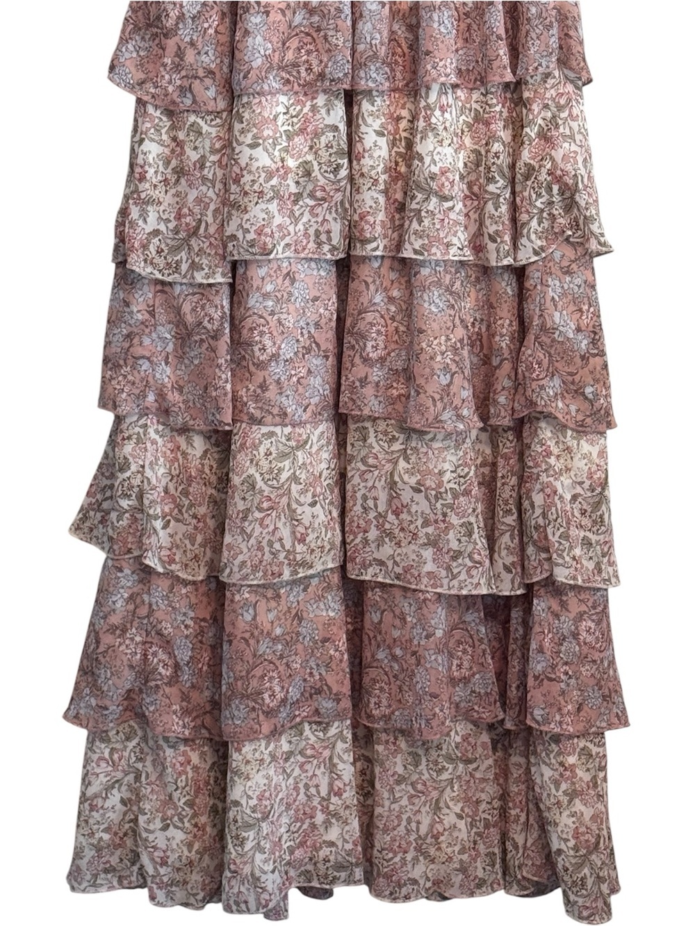 In February Clay Multi Ruffle Maxi Dress - Picture 7 of 9
